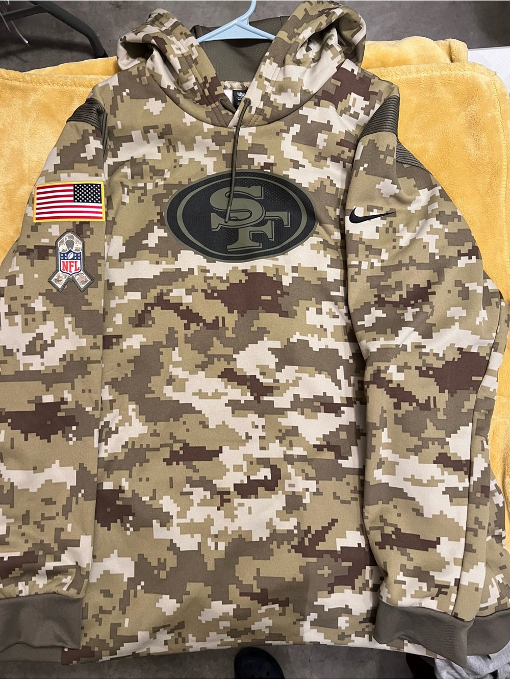 Nike Green and Black SF Logo Camo Pullover Hoodie